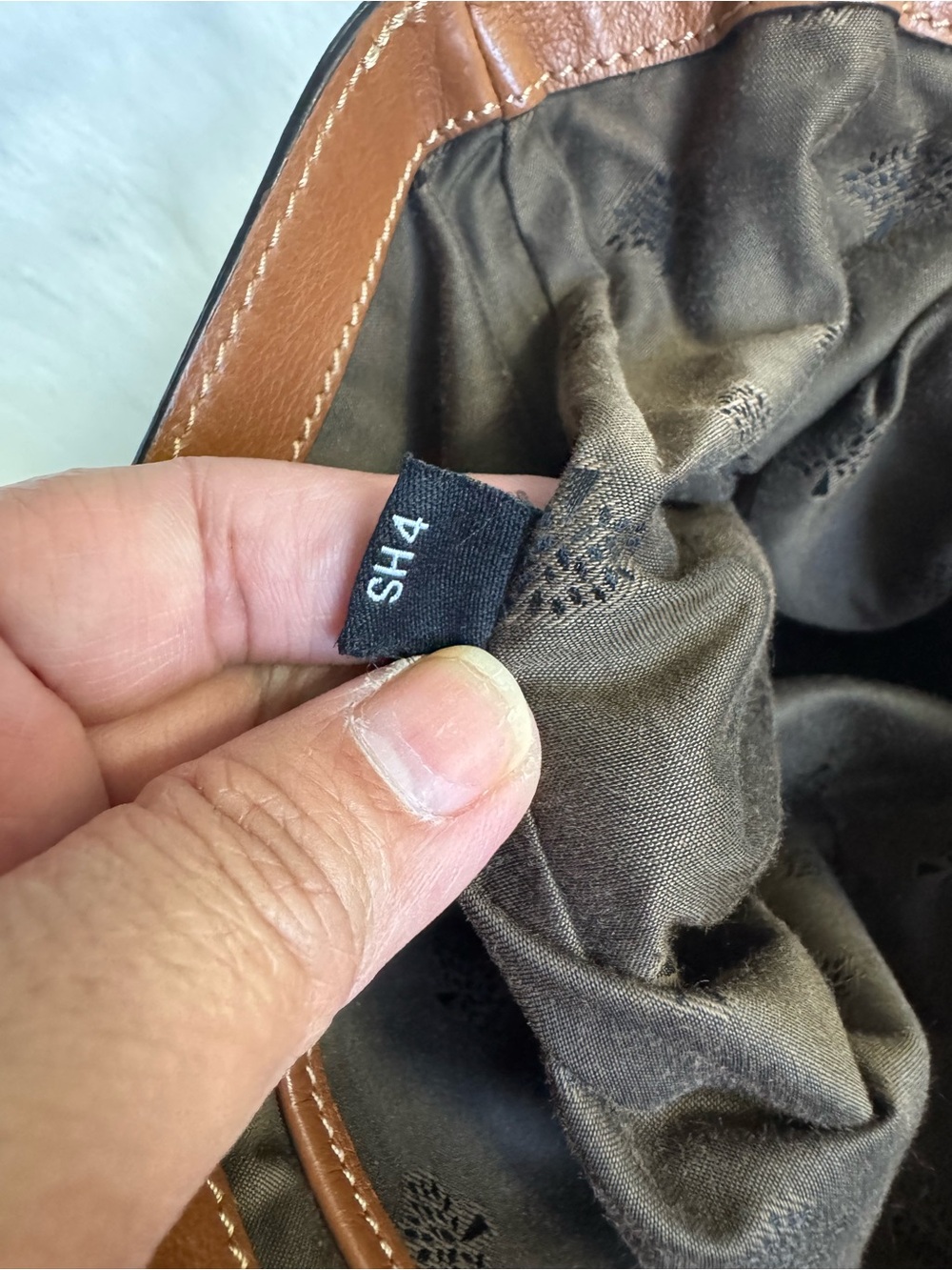 Brown Leather Satchel with Gold Hardware - Picture 15 of 16